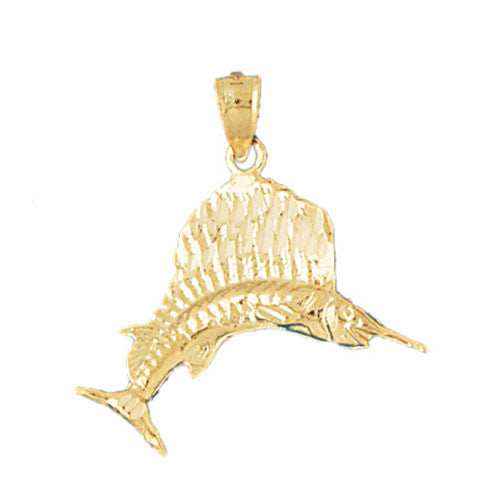 14K GOLD NAUTICAL CHARM - MARLIN #511