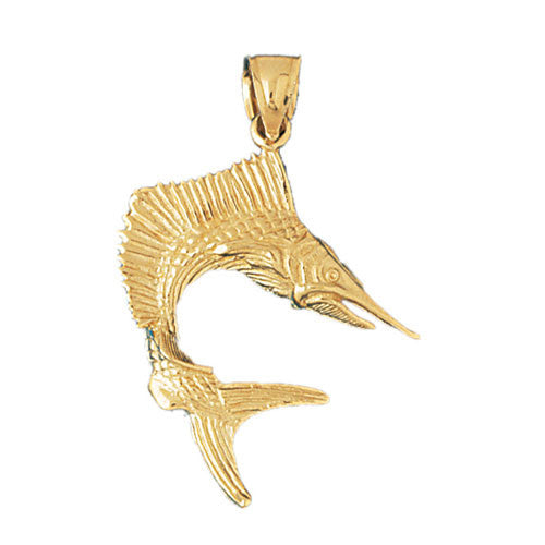 14K GOLD NAUTICAL CHARM - MARLIN #515