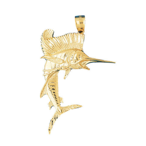 14K GOLD NAUTICAL CHARM - MARLIN #516