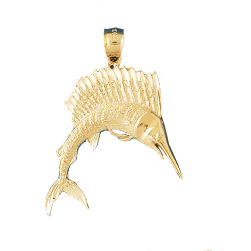 14K GOLD NAUTICAL CHARM - MARLIN #521