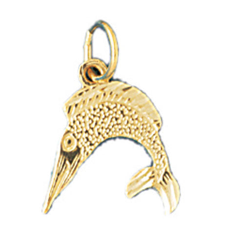 14K GOLD NAUTICAL CHARM - MARLIN #524