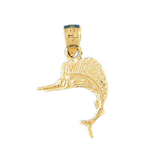 14K GOLD NAUTICAL CHARM - MARLIN #525