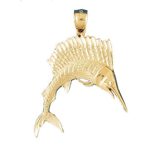 14K GOLD NAUTICAL CHARM - MARLIN #528