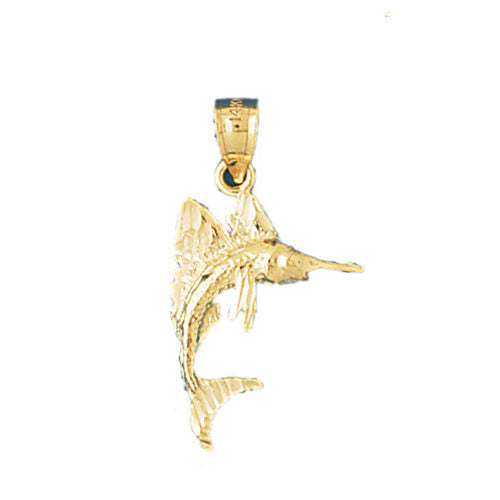 14K GOLD NAUTICAL CHARM - MARLIN #529