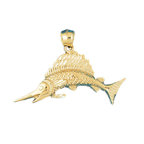 14K GOLD NAUTICAL CHARM - MARLIN #530