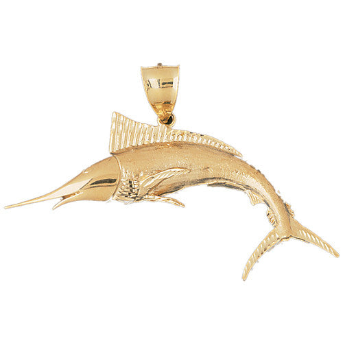 14K GOLD NAUTICAL CHARM - MARLIN #533