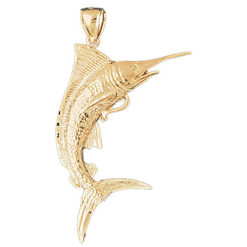 14K GOLD NAUTICAL CHARM - MARLIN #534