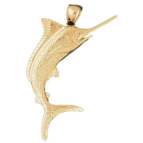 14K GOLD NAUTICAL CHARM - MARLIN #535