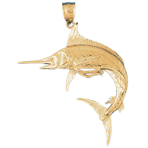 14K GOLD NAUTICAL CHARM - MARLIN #540