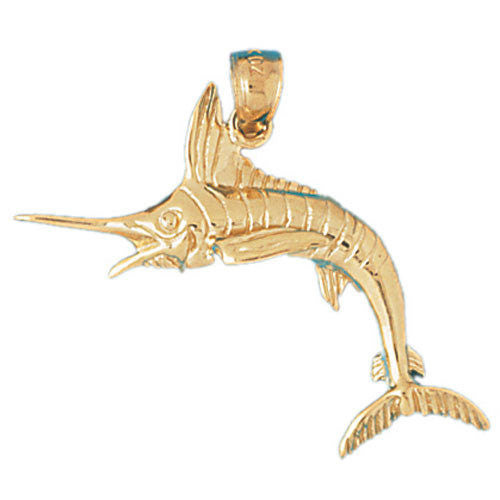 14K GOLD NAUTICAL CHARM - MARLIN #542