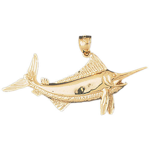 14K GOLD NAUTICAL CHARM - MARLIN #543
