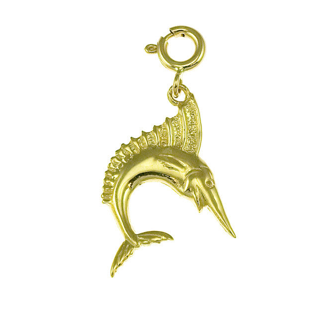 14K GOLD NAUTICAL CHARM - MARLIN #545