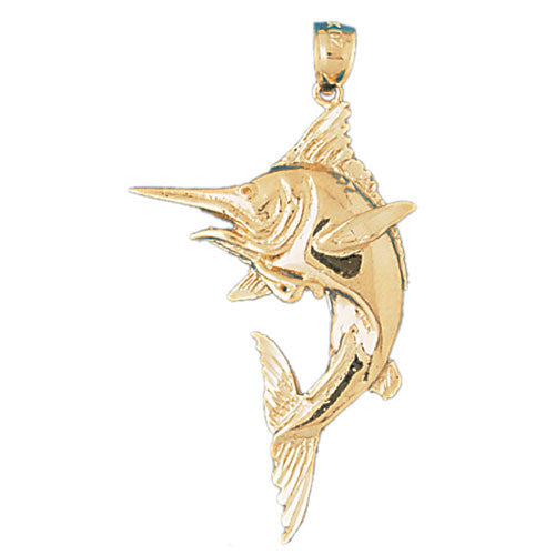 14K GOLD NAUTICAL CHARM - MARLIN #546