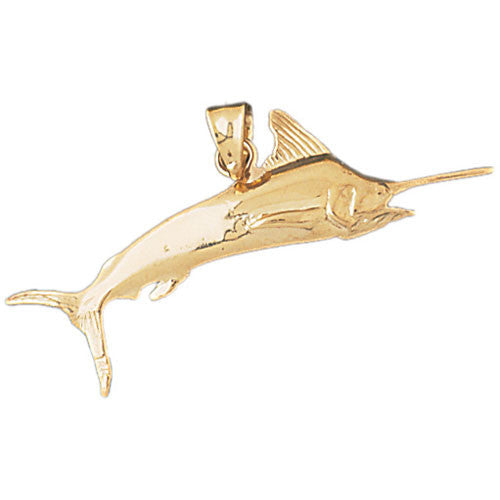 14K GOLD NAUTICAL CHARM - MARLIN #549