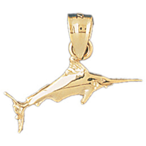 14K GOLD NAUTICAL CHARM - MARLIN #550