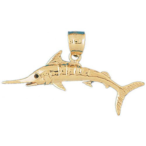 14K GOLD NAUTICAL CHARM - MARLIN #551