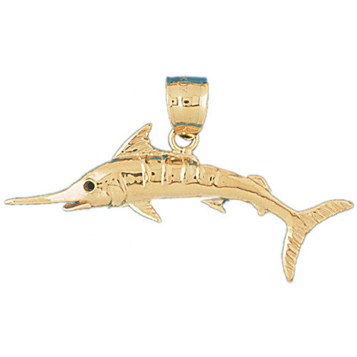 14K GOLD NAUTICAL CHARM - MARLIN #552