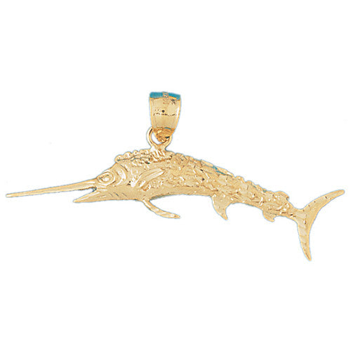 14K GOLD NAUTICAL CHARM - MARLIN #553