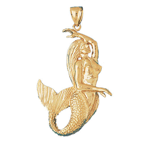 14K GOLD NAUTICAL CHARM - MERMAID #1357