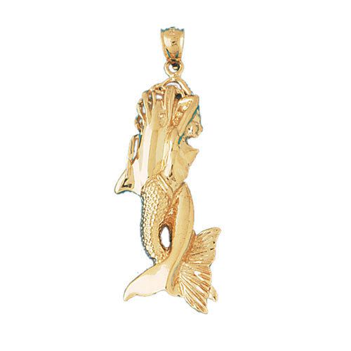 14K GOLD NAUTICAL CHARM - MERMAID #1358