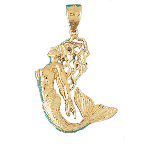 14K GOLD NAUTICAL CHARM - MERMAID #1361