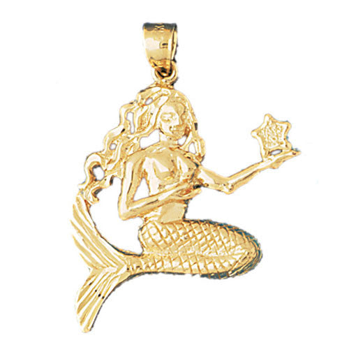 14K GOLD NAUTICAL CHARM - MERMAID #1362