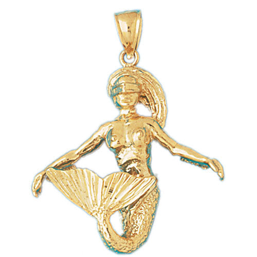 14K GOLD NAUTICAL CHARM - MERMAID #1365