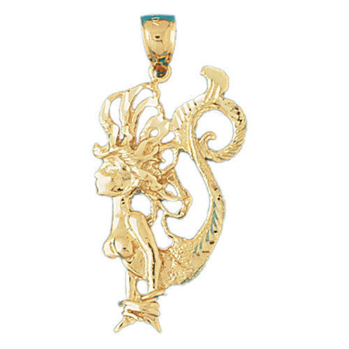 14K GOLD NAUTICAL CHARM - MERMAID #1366