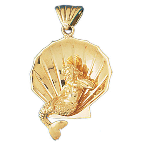 14K GOLD NAUTICAL CHARM - MERMAID #1367
