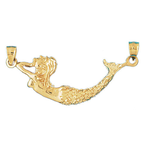 14K GOLD NAUTICAL CHARM - MERMAID #1369