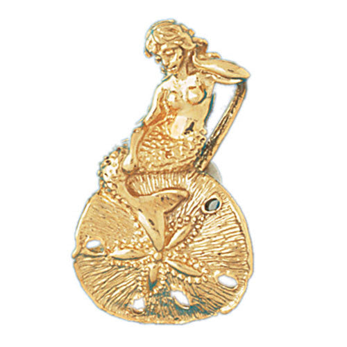 14K GOLD NAUTICAL CHARM - MERMAID #1370