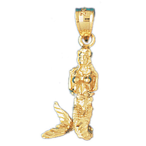 14K GOLD NAUTICAL CHARM - MERMAID #1372