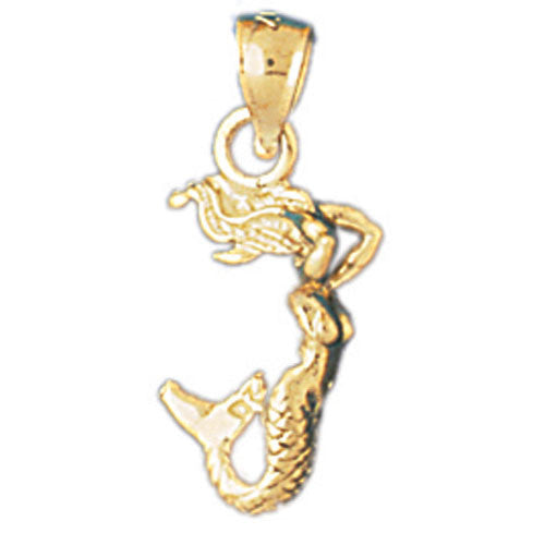 14K GOLD NAUTICAL CHARM - MERMAID #1373