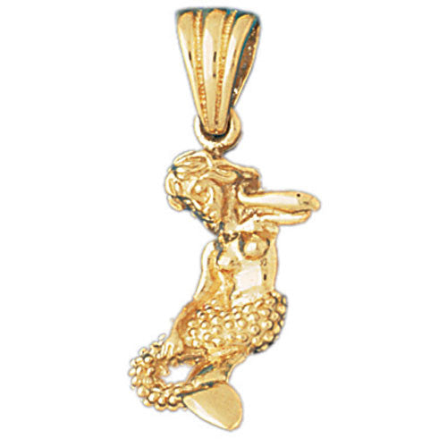 14K GOLD NAUTICAL CHARM - MERMAID #1374