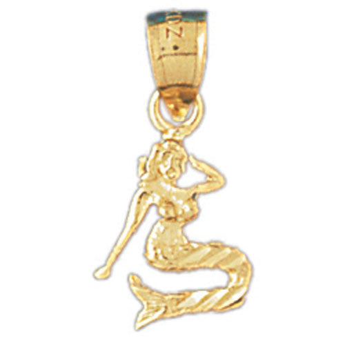 14K GOLD NAUTICAL CHARM - MERMAID #1375
