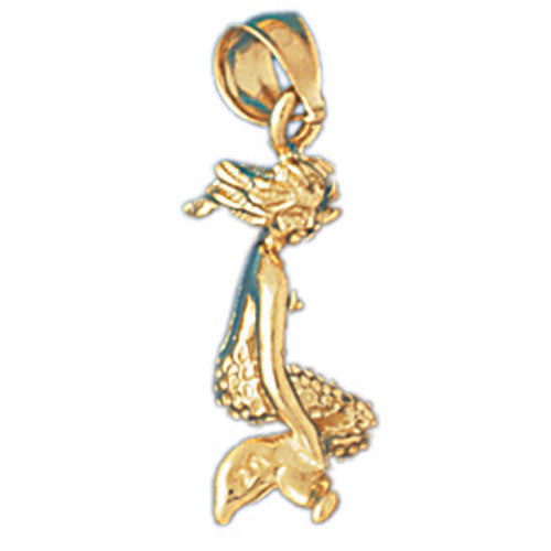 14K GOLD NAUTICAL CHARM - MERMAID #1376