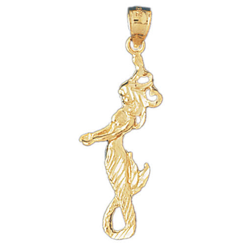 14K GOLD NAUTICAL CHARM - MERMAID #1377