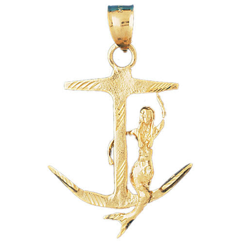 14K GOLD NAUTICAL CHARM - MERMAID #1378