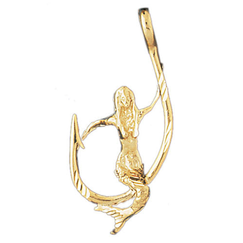 14K GOLD NAUTICAL CHARM - MERMAID #1380
