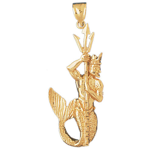 14K GOLD NAUTICAL CHARM - MERMAID #1382