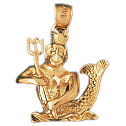 14K GOLD NAUTICAL CHARM - MERMAID #1383