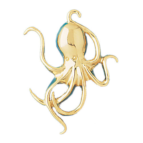 14K GOLD NAUTICAL CHARM - OCTOPUS #337