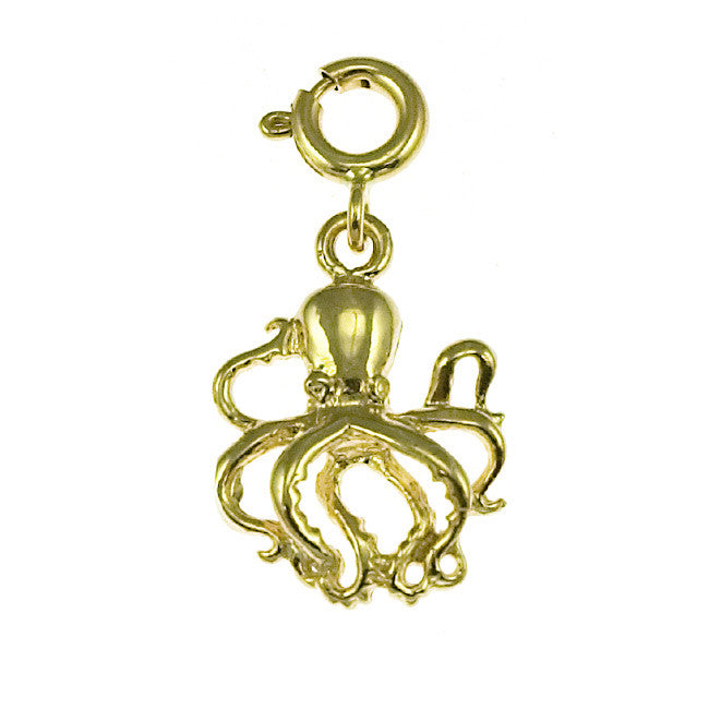 14K GOLD NAUTICAL CHARM - OCTOPUS #339