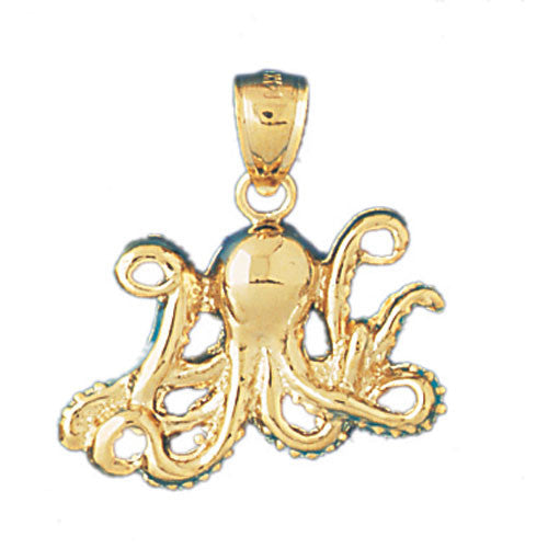 14K GOLD NAUTICAL CHARM - OCTOPUS #346