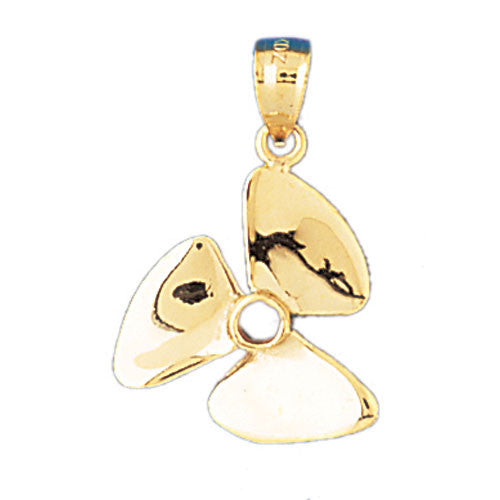 14K GOLD NAUTICAL CHARM - PROPELLER #1213