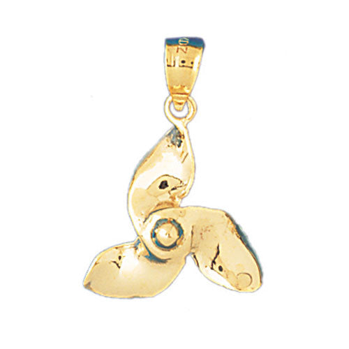 14K GOLD NAUTICAL CHARM - PROPELLER #1214