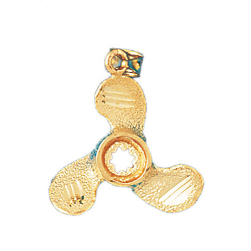 14K GOLD NAUTICAL CHARM - PROPELLER #1217