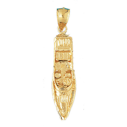 14K GOLD NAUTICAL CHARM - RACING BOAT #1342
