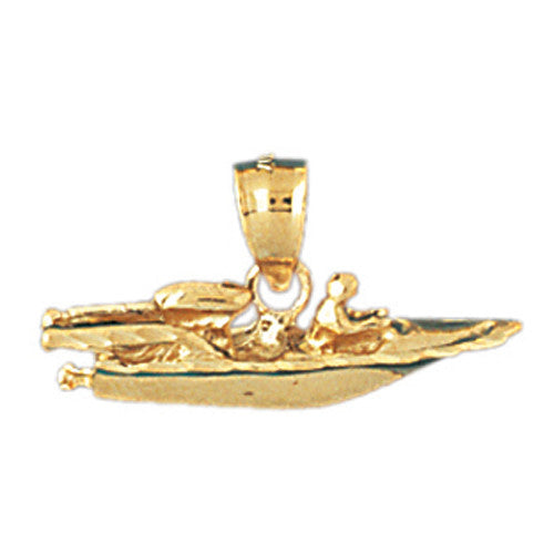 14K GOLD NAUTICAL CHARM - RACING BOAT #1345