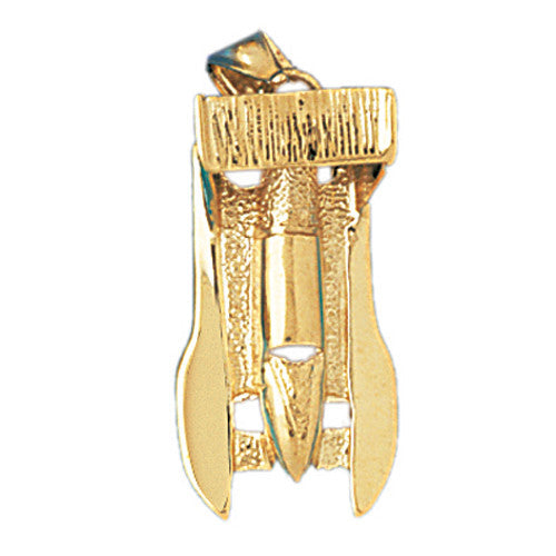 14K GOLD NAUTICAL CHARM - RACING BOAT #1350
